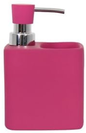 MSV Dispensador de Jabón y Esponja Cerámica Málaga Rosa