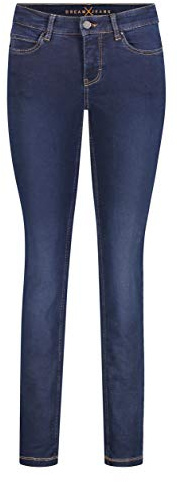 MAC Jeans Dream Skinny Slim (Coupe étroite, Jambe ajustée), Dark Rinsewash, 32W / 28L Femme