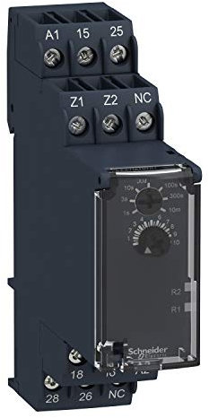 RE22R2KMR - Time Delay Relay, 0.05 s, 10 min, Zelio Time RE22 Series, DPDT, 5 A (RE22R2KMR)