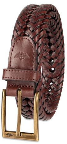 Dockers Men's Leather Braided Casual and Dress Belt,Brown,38