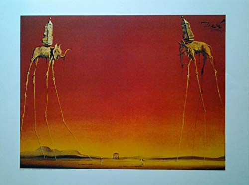 Salvador Dali: The Elephants | Kunstdruck, Poster [60 x 80 cm]
