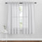 PONY DANCE Cortinas Translúcida Visillos - Cortinas Voile para Puertas Ventanas Salón Dormitorio, 2 Piezas, A 132 x L 160 CM, Gris Claro