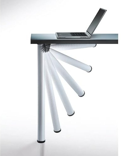 CAMAR Pied de Table Rabattable - Décor : Alu cannelé