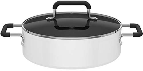 LTLWSH Induction Kochtopf mit Glasdeckel 26 cm Durchmesser 4L Induktionsgeeignet Aluminium Legierung + Edelstahl