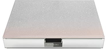 Stackers Pink Glitter Glass Classic Jewellery Box Lid
