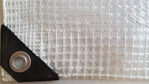 clear waterproof reinforced tarpaulin/builders tarp/camping ground sheet/cover up 3m x3m