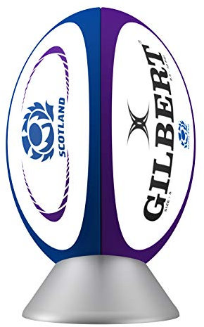 Rugby Ball Scotland Globall Adults and Kids Night Light | Official SRU & Gilbert Licensed Night Lamp | Rugby Gifts for Men and Women | Cool Bedroom Lamp | Bedside Light