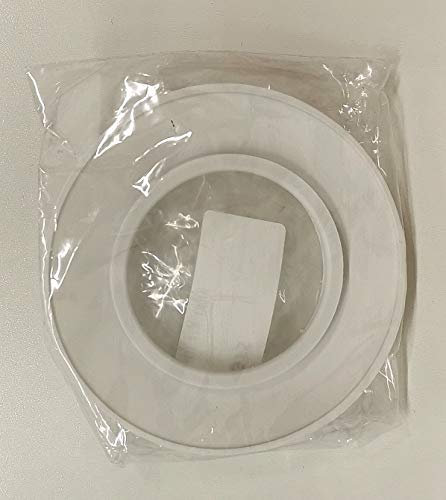 Pelletofen Warmluftrohr diverse Größen und Varianten D 60mm mit Dichtung (D60 Wandrosette, weiß)