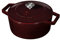Cocotte en fonte avec revêtement en émail anti-adhésif pour four et cuisine à induction Rouge 20 cm