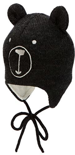Sterntaler Baby Jungen Strickmütze Mit Bindeband - Aus Wolle, Anthrazit Meliert, Größe 51