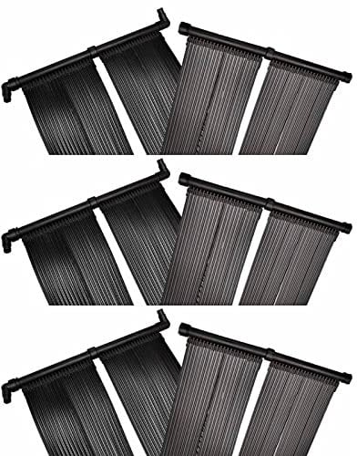 Gecheer Solar Pool Heaters Swimming Pool Solar Heating 6 pcs Heater Hot Water Accessories for Above Ground Swimming Pools 80x620 cm