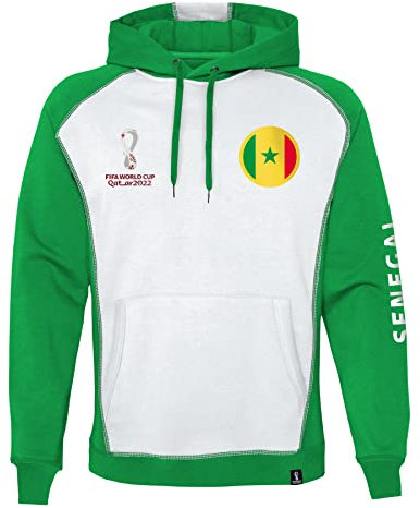 FIFA Felpa con Cappuccio Ufficiale World Cup 2022, Verde, S Uomo