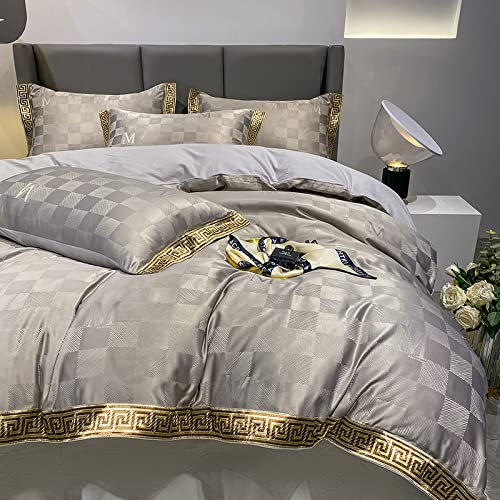 SeidenbettwäSche 135x200,Allergiker Bettbezug Set,BettwäSche-Set Aus Seide, Satin, Baumwolle, Luxus-Bett-Set, Bett-/Flachlaken, BettüBerwurf-Set, Kissenbezug, Bettbezug, EuropäIsches Palast-BettwäSch