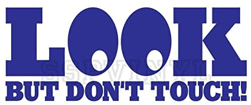 myrockshirt nur schauen Nicht anfassen Look Don't Touch 20 cm Aufkleber Sticker Autoaufkleber freie Farbwahl