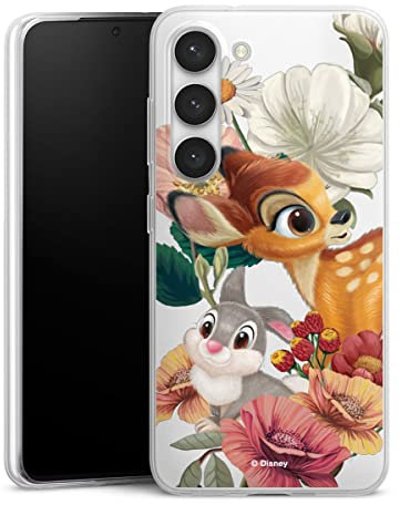 DeinDesign Slim Case extra dünn kompatibel mit Samsung Galaxy S23 Silikon Handyhülle transparent Hülle Bambi Klopfer Disney