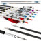 surwolf 31 Zoll Carbonpfeile Bogenschießen Jagdpfeile Spine 250 300 350 400 500 600 mit natürlichen Feder für Compound und Recurve und Langbogen 6/12 Stück (Spine 500, blau, 12 stück)