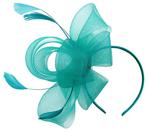 minkissy 1 Satz Feder-Tee-Party-Hut -Fascinator-Haarband Retro-Fascinator Vintage-Fascinator Fascinator Mit Schleier Damen Fascinator Hut Kunstfeder Stirnband Bankett Manschette