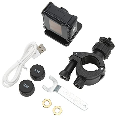 Motorrad Motorrad TPMS Reifendruckkontrollsystem Solar USB Lade IP67 Wasserdicht Hochpräzises TPMS