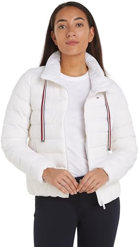 Tommy Hilfiger Veste en Duvet Femme Packable Padded Jacket Hiver, Blanc (Th Optic White), S