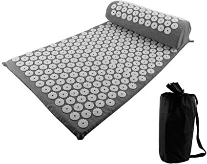 FrEshn Massagekissen Akupressur MAT Massage Linderung Stress Back Body Pain Spike Kissen Yoga Akupunkturmatte Massagekissen (Size : Gray Suit)
