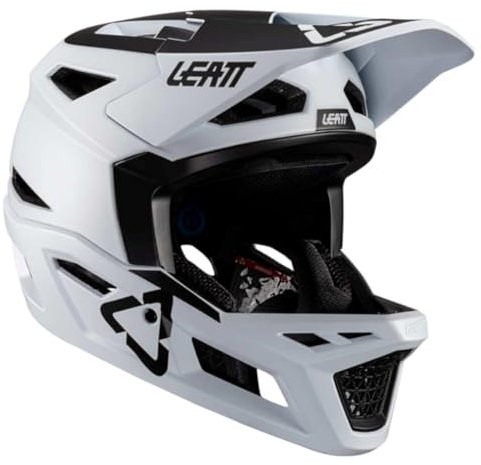 Leatt Casque MTB Gravity 4.0-Blanc White-M 57-58cm Helmet, Weiß
