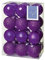Shatterproof Christmas Baubles 24 Pack 60mm Premier Christmas Tree Decoration, matt, shinny and glitter baubles (Purple 5450)