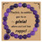 CheersLife Bracelet Pierre Naturelle Femme Bracelet avec Pendentif en Cœur Idee Cadeau Anniversaire Noel Bracelets Perle Original Cadeau pour Maman Fille Soeur Amie Ado Couple - Améthyste