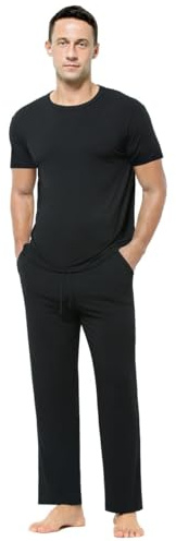 Casey Kevin Mens Loungewear Short Sleeve Pyjamas Set Soft Breathable Top Bottom Sleepwear