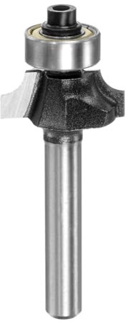 sourcing map Roundover Router Bit 1/4 Shank 5/32 Radius Carbide Tipped Edge Rounding Over Bit with Bearing Guide, Woodworking Milling Tool