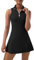 Fengbay Tennis Dress for Women, Tennis Golf Dresses with Built in Shorts and Pockets for Sleeveless Workout Athletic Dresses Black