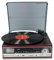 Vintage Plattenspieler, Bluetooth Plattenspieler mit Lautsprechern,3-Gang, Riemenantrieb Vintage Phonograph, FM Radio, RCA Ausgang Aux in，USB，MP3, SD,Wecker, LCD Display, Aufnahmefunktion