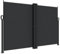 vidaXL Auvent Latéral Rétractable, Brise-Vue de Jardin, Écran de Protection, Écran de Balcon Terrasse Arrière-Cour Extérieur, Noir 160x1200 cm