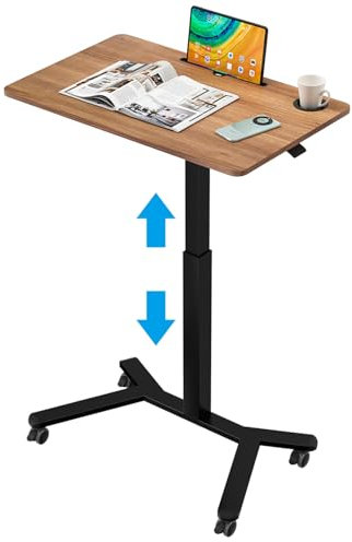 Laptoptisch Höhenverstellbar, Laptop Schreibtisch Computertisch für Sofa, Bett, Couch, Büro (Beige)