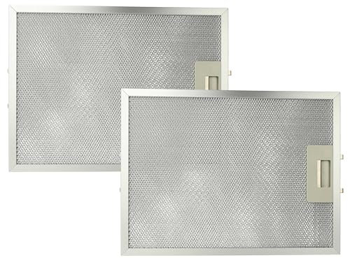 vhbw 2x Filter Metallfettfilter kompatibel mit Zanussi ZK90X 94264000400 Dunstabzugshaube - 32,7 x 24,1 x 1,06 cm, Metall