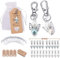 Lidzopas 20 Stück Schutzengel Anhänger, Mini Engels Schlüsselanhänger Dankeschön-Geschenk mit Dankeschön-Etiketten und Organza-Beuteln für Babyparty Brautparty Hochzeit Charm Partygeschenke