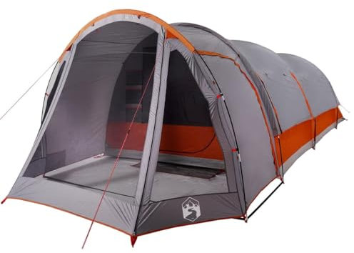 Gecheer Tunnelzelt Familienzelt Campingzelt 8 Personen Trekkingzelt Outdoor Zelt Grau Wasserdicht