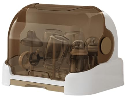 Abtropfgestell Für Babyflaschen, Baby Flaschenhalter Mit Decke, Babyflaschen Halterung, Baby Flaschen Abtropfgestell Aufbewahrung Mit Staubdichte Abdeckung Und Abnehmbarer Abtropfschale Langlebige