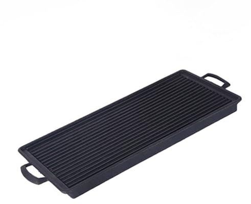 Parrilla portátil barbacoa antiadherente plancha de aluminio bandeja de parrilla para exteriores rectangular fácil de limpiar