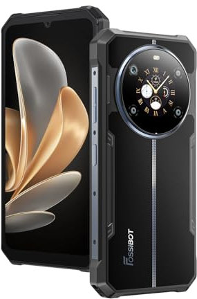 FOSSiBOT F109 5G Rugged Smartphone 2024, Doppio Display, 24GB RAM+256GB ROM, 10600mAh, 6.74 HD+ Display, 50MP Camera, Octa-Core, 5G Telefono Indistruttibile Unlock, Android 14, Dual SIM, NFC, Nero