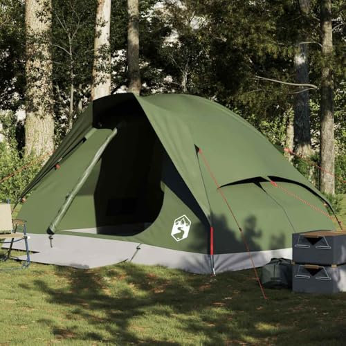 LAPOOH Kuppel-Campingzelt 4 Personen Olivgrün Wasserdicht, Caming Zelt, Camping Tents, Camping-Zelt - 4009642