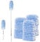30PCS Fluffy Dusters Refills with 1 Extendable Handle, 360 Degree Disposable Dusters Heads Compatible with Flash Duster, Dust Removal for Home, Office & Car Cleaning, Handle Extendable to 110cm