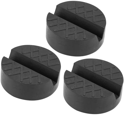 NADCFN Gato de transmisión Elevador Coche 1/2/3 Uds. Gatos de Coche ranurados universales Almohadilla de Goma Gatos de Alta Resistencia Disco de elevación para reparación de automóviles(3pcs)