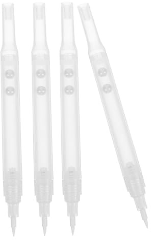 SEWACC 4 Pcs Clear Refillable Paint Marker Pen Rods High Transparency for Easy Filling and Interchangeable Use Graffiti Drawing and Marking Various Surfaces