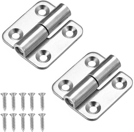 2 PzCerniere per Legno, Cerniere Rimovibili, Cerniera per Legno, Cerniere Pieghevoli in Acciaio Inox da 1,5 Pollici, Cerniera per Ante Porte in Legnos, Finestre di Armadi, Porte Interne Esterne