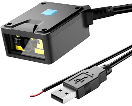 NetumScan 2D-Barcode-Scanner mit fester Halterung Industrietauglicher 1D/2D/QR-Code-Leser mit automatischer Induktionserkennung USB-Anschluss Geeignet für Selbstbedienungsterminals und Fertigungsstraß