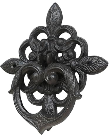 Pegciuho Heurtoir de Porte D'entrée En Fonte, Poignée de Tirage pour Accessoires Extérieurs de Campagnard