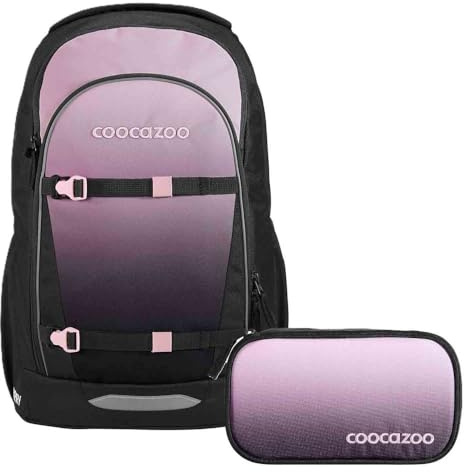 Coocazoo Every Schulrucksack Set 2tlg. inkl. Schlamperbox (Rose Shadows)