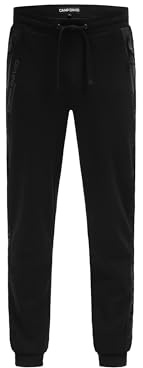 Camp David Herren Jogginghose aus Interlock mit Seitentapes Black, XXXL