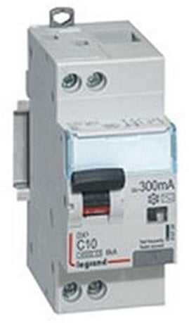 410724 Legrand Disjoncteur différentiel 10A type AC 300mA - courbe C - DX³4500 1P+N