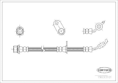 Corteco 19033101 Bremsschlauch vorne links
